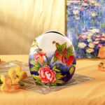 KAMMAK Colored Ceramic Vase, Beautiful Hand-Painted Decorative Vase, Modern Art Porcelain Vase for Flower Mantle Dining Table Centerpiece, Entryway Living Room Wedding...