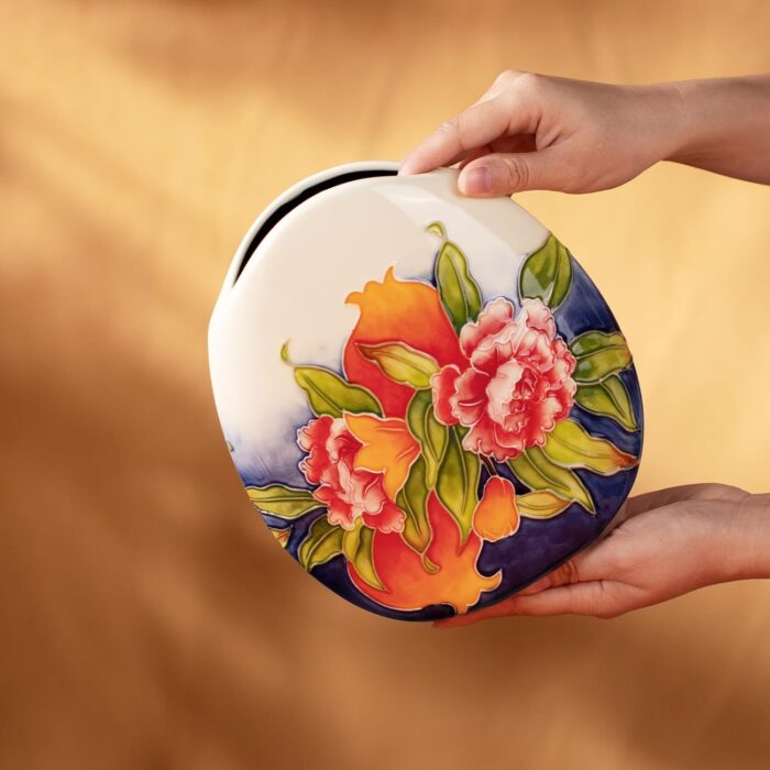 KAMMAK Colored Ceramic Vase, Beautiful Hand-Painted Decorative Vase, Modern Art Porcelain Vase for Flower Mantle Dining Table Centerpiece, Entryway Living Room Wedding...