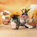 KAMMAK Colored Ceramic Vase, Beautiful Hand-Painted Decorative Vase, Modern Art Porcelain Vase for Flower Mantle Dining Table Centerpiece, Entryway Living Room Wedding...