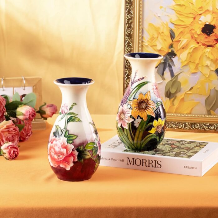 KAMMAK Colored Ceramic Vase, Beautiful Hand-Painted Decorative Vase, Modern Art Porcelain Vase for Flower Mantle Dining Table Centerpiece, Entryway Living Room Wedding...