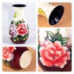KAMMAK Colored Ceramic Vase, Beautiful Hand-Painted Decorative Vase, Modern Art Porcelain Vase for Flower Mantle Dining Table Centerpiece, Entryway Living Room Wedding...