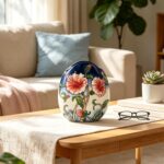 KAMMAK Colored Ceramic Vase, Beautiful Hand-Painted Decorative Vase, Modern Art Porcelain Vase for Flower Mantle Dining Table Centerpiece, Entryway Living Room Wedding...