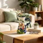 KAMMAK Colored Ceramic Vase, Beautiful Hand-Painted Decorative Vase, Modern Art Porcelain Vase for Flower Mantle Dining Table Centerpiece, Entryway Living Room Wedding...