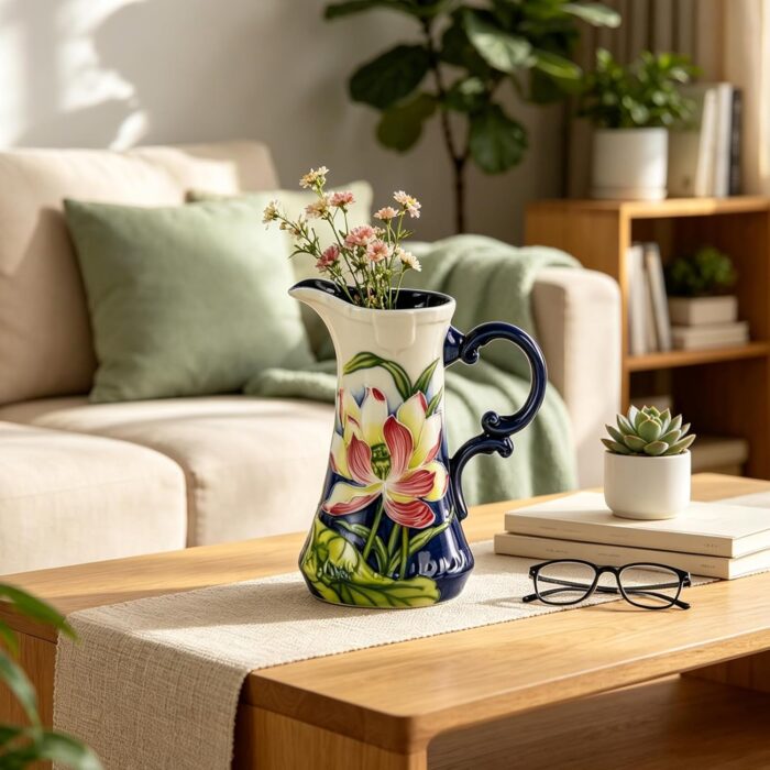 KAMMAK Colored Ceramic Vase, Beautiful Hand-Painted Decorative Vase, Modern Art Porcelain Vase for Flower Mantle Dining Table Centerpiece, Entryway Living Room Wedding...