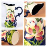 KAMMAK Colored Ceramic Vase, Beautiful Hand-Painted Decorative Vase, Modern Art Porcelain Vase for Flower Mantle Dining Table Centerpiece, Entryway Living Room Wedding...