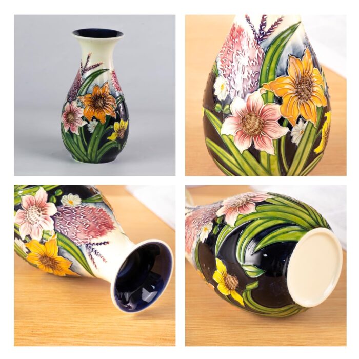 KAMMAK Colored Ceramic Vase, Beautiful Hand-Painted Decorative Vase, Modern Art Porcelain Vase for Flower Mantle Dining Table Centerpiece, Entryway Living Room Wedding...