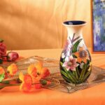 KAMMAK Colored Ceramic Vase, Beautiful Hand-Painted Decorative Vase, Modern Art Porcelain Vase for Flower Mantle Dining Table Centerpiece, Entryway Living Room Wedding...