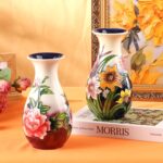 KAMMAK Colored Ceramic Vase, Beautiful Hand-Painted Decorative Vase, Modern Art Porcelain Vase for Flower Mantle Dining Table Centerpiece, Entryway Living Room Wedding...