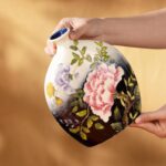 KAMMAK Colored Ceramic Vase, Beautiful Hand-Painted Decorative Vase, Modern Art Porcelain Vase for Flower Mantle Dining Table Centerpiece, Entryway Living Room Wedding...