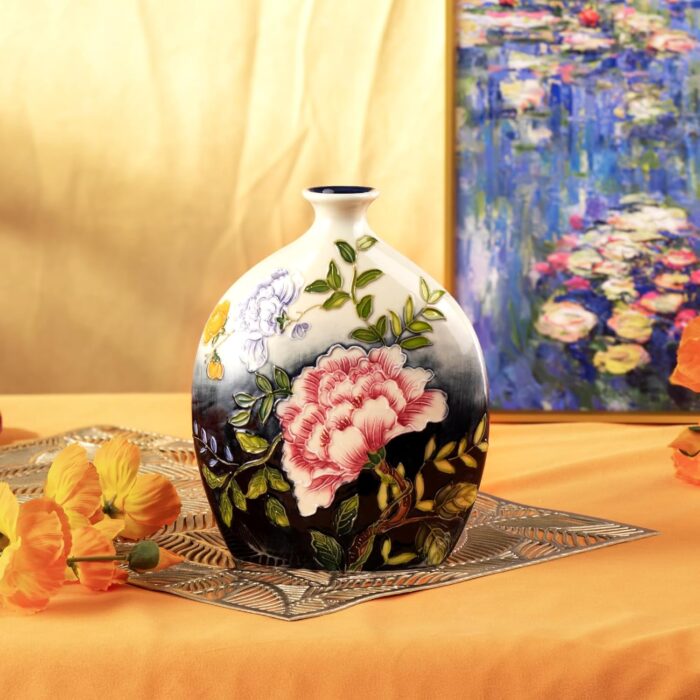 KAMMAK Colored Ceramic Vase, Beautiful Hand-Painted Decorative Vase, Modern Art Porcelain Vase for Flower Mantle Dining Table Centerpiece, Entryway Living Room Wedding...