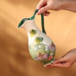 KAMMAK Colored Ceramic Vase, Beautiful Hand-Painted Decorative Vase, Modern Art Porcelain Vase for Flower Mantle Dining Table Centerpiece, Entryway Living Room Wedding...