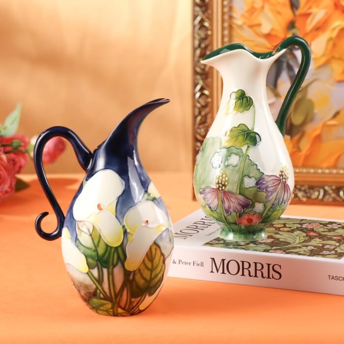 KAMMAK Colored Ceramic Vase, Beautiful Hand-Painted Decorative Vase, Modern Art Porcelain Vase for Flower Mantle Dining Table Centerpiece, Entryway Living Room Wedding...