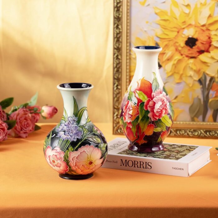 KAMMAK Colored Ceramic Vase, Beautiful Hand-Painted Decorative Vase, Modern Art Porcelain Vase for Flower Mantle Dining Table Centerpiece, Entryway Living Room Wedding...