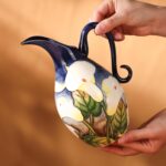 KAMMAK Colored Ceramic Vase, Beautiful Hand-Painted Decorative Vase, Modern Art Porcelain Vase for Flower Mantle Dining Table Centerpiece, Entryway Living Room Wedding...