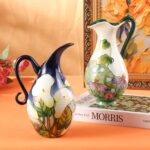 KAMMAK Colored Ceramic Vase, Beautiful Hand-Painted Decorative Vase, Modern Art Porcelain Vase for Flower Mantle Dining Table Centerpiece, Entryway Living Room Wedding...