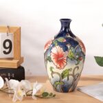 KAMMAK Colored Ceramic Vase, Beautiful Hand-Painted Decorative Vase, Modern Art Porcelain Vase for Flower Mantle Dining Table Centerpiece, Entryway Living Room Wedding...