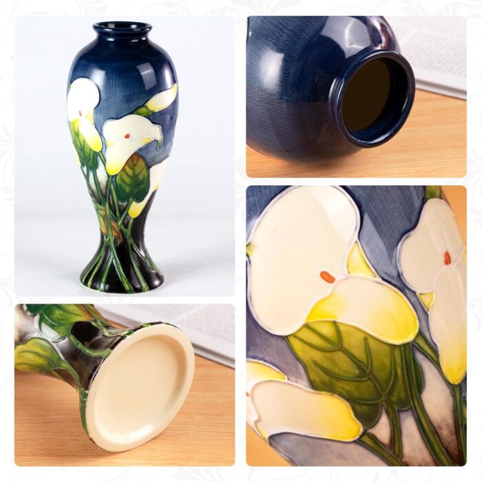 KAMMAK Colored Ceramic Vase, Beautiful Hand-Painted Decorative Vase, Modern Art Porcelain Vase for Flower Mantle Dining Table Centerpiece, Entryway Living Room Wedding...