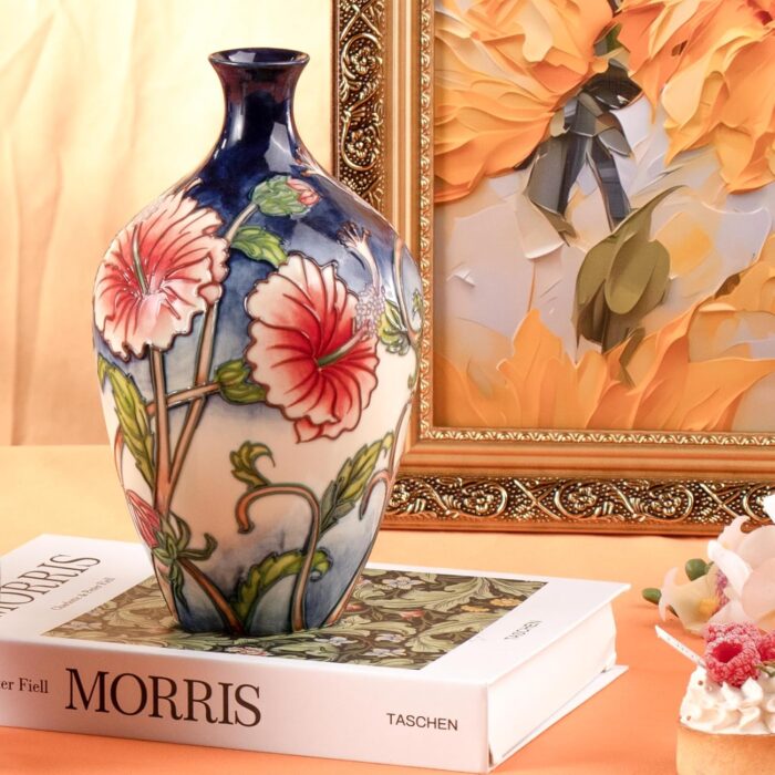 KAMMAK Colored Ceramic Vase, Beautiful Hand-Painted Decorative Vase, Modern Art Porcelain Vase for Flower Mantle Dining Table Centerpiece, Entryway Living Room Wedding...