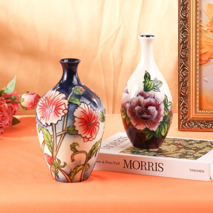 KAMMAK Colored Ceramic Vase, Beautiful Hand-Painted Decorative Vase, Modern Art Porcelain Vase for Flower Mantle Dining Table Centerpiece, Entryway Living Room Wedding...