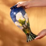 KAMMAK Colored Ceramic Vase, Beautiful Hand-Painted Decorative Vase, Modern Art Porcelain Vase for Flower Mantle Dining Table Centerpiece, Entryway Living Room Wedding...