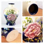 KAMMAK Colored Ceramic Vase, Beautiful Hand-Painted Decorative Vase, Modern Art Porcelain Vase for Flower Mantle Dining Table Centerpiece, Entryway Living Room Wedding...