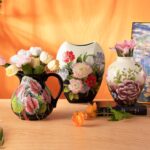 KAMMAK Colored Ceramic Vase, Beautiful Hand-Painted Decorative Vase, Modern Art Porcelain Vase for Flower Mantle Dining Table Centerpiece, Entryway Living Room Wedding...