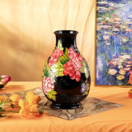 KAMMAK Colored Ceramic Vase, Beautiful Hand-Painted Decorative Vase, Modern Art Porcelain Vase for Flower Mantle Dining Table Centerpiece, Entryway Living Room Wedding...