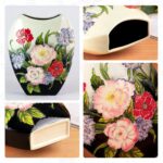 KAMMAK Colored Ceramic Vase, Beautiful Hand-Painted Decorative Vase, Modern Art Porcelain Vase for Flower Mantle Dining Table Centerpiece, Entryway Living Room Wedding...