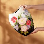 KAMMAK Colored Ceramic Vase, Beautiful Hand-Painted Decorative Vase, Modern Art Porcelain Vase for Flower Mantle Dining Table Centerpiece, Entryway Living Room Wedding...