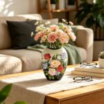 KAMMAK Colored Ceramic Vase, Beautiful Hand-Painted Decorative Vase, Modern Art Porcelain Vase for Flower Mantle Dining Table Centerpiece, Entryway Living Room Wedding...