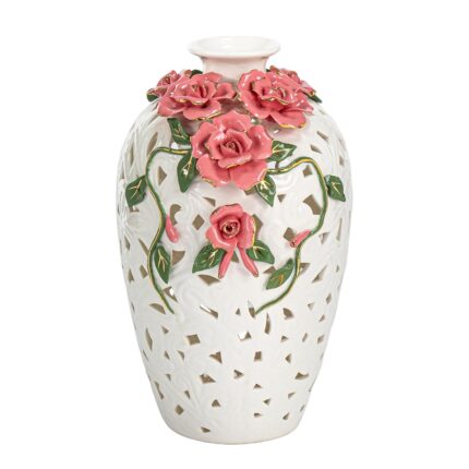 KAMMAK Colored Ceramic Vase, Beautiful Hand-Painted Decorative Vase, Modern Art Porcelain Vase for Flower Mantle Dining Table Centerpiece, Entryway Living Room Wedding...