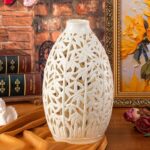 KAMMAK Colored Ceramic Vase, Beautiful Hand-Painted Decorative Vase, Modern Art Porcelain Vase for Flower Mantle Dining Table Centerpiece, Entryway Living Room Wedding...
