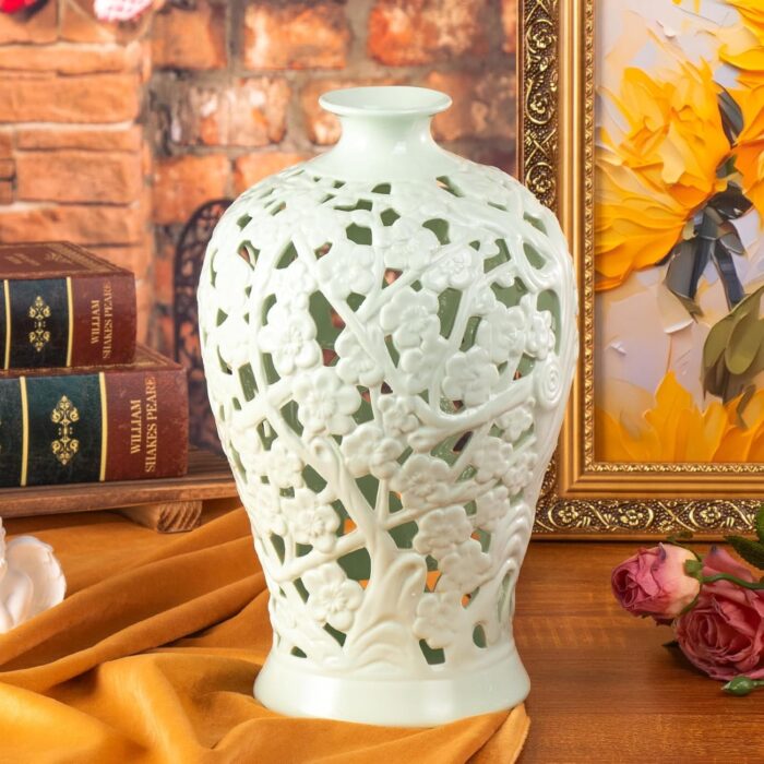 KAMMAK Colored Ceramic Vase, Beautiful Hand-Painted Decorative Vase, Modern Art Porcelain Vase for Flower Mantle Dining Table Centerpiece, Entryway Living Room Wedding...