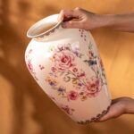 KAMMAK Colored Ceramic Vase, Beautiful Hand-Painted Decorative Vase, Modern Art Porcelain Vase for Flower Mantle Dining Table Centerpiece, Entryway Living Room Wedding...