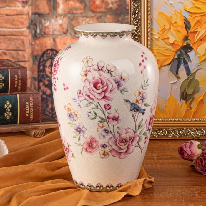 KAMMAK Colored Ceramic Vase, Beautiful Hand-Painted Decorative Vase, Modern Art Porcelain Vase for Flower Mantle Dining Table Centerpiece, Entryway Living Room Wedding...