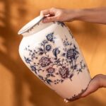 KAMMAK Colored Ceramic Vase, Beautiful Hand-Painted Decorative Vase, Modern Art Porcelain Vase for Flower Mantle Dining Table Centerpiece, Entryway Living Room Wedding...