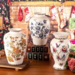 KAMMAK Colored Ceramic Vase, Beautiful Hand-Painted Decorative Vase, Modern Art Porcelain Vase for Flower Mantle Dining Table Centerpiece, Entryway Living Room Wedding...
