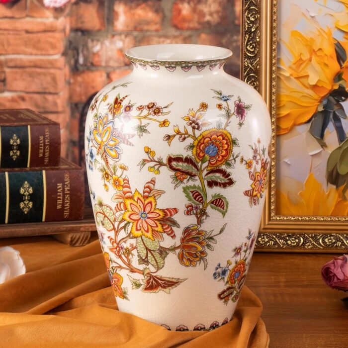 KAMMAK Colored Ceramic Vase, Beautiful Hand-Painted Decorative Vase, Modern Art Porcelain Vase for Flower Mantle Dining Table Centerpiece, Entryway Living Room Wedding...
