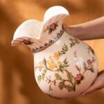KAMMAK Colored Ceramic Vase, Beautiful Hand-Painted Decorative Vase, Modern Art Porcelain Vase for Flower Mantle Dining Table Centerpiece, Entryway Living Room Wedding...