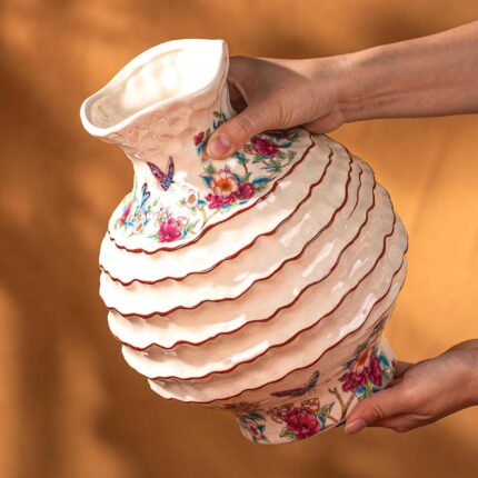 KAMMAK Colored Ceramic Vase, Beautiful Hand-Painted Decorative Vase, Modern Art Porcelain Vase for Flower Mantle Dining Table Centerpiece, Entryway Living Room Wedding...