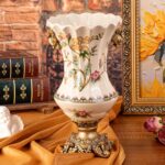 KAMMAK Colored Ceramic Vase, Beautiful Hand-Painted Decorative Vase, Modern Art Porcelain Vase for Flower Mantle Dining Table Centerpiece, Entryway Living Room Wedding...