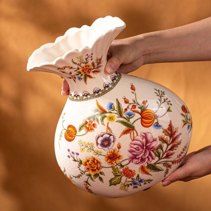 KAMMAK Colored Ceramic Vase, Beautiful Hand-Painted Decorative Vase, Modern Art Porcelain Vase for Flower Mantle Dining Table Centerpiece, Entryway Living Room Wedding...
