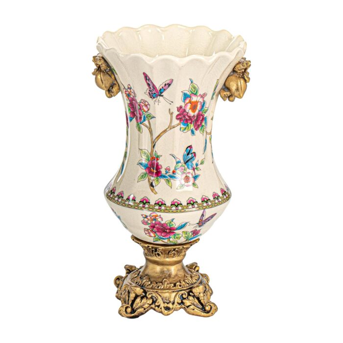 KAMMAK Colored Ceramic Vase, Beautiful Hand-Painted Decorative Vase, Modern Art Porcelain Vase for Flower Mantle Dining Table Centerpiece, Entryway Living Room Wedding...