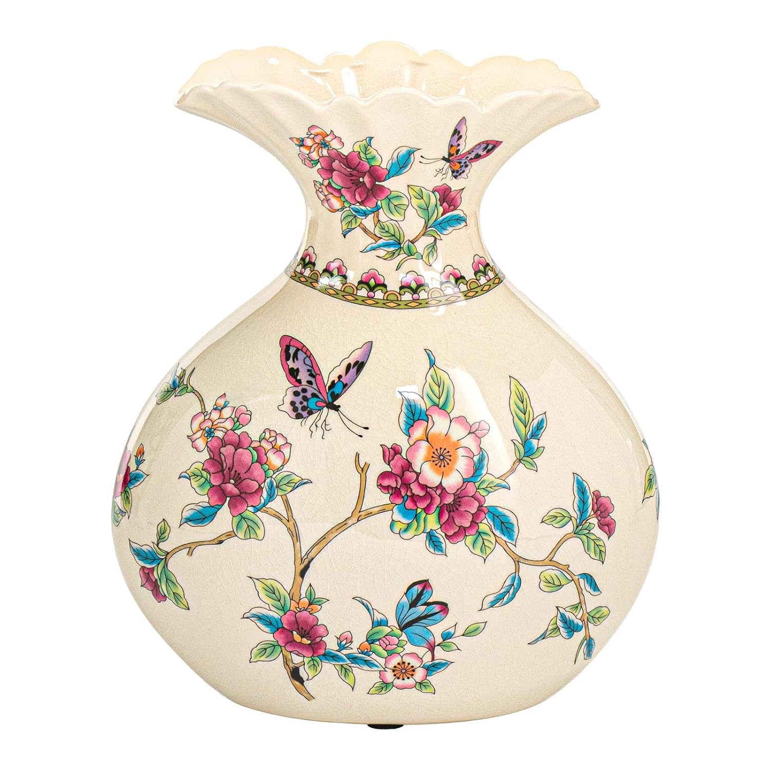 KAMMAK Colored Ceramic Vase, Beautiful Hand Painted Decorative Vase, Modern Art Porcelain Vase for Flower Mantle Dining Table Centerpiece, Entryway Living Room Wedding... KAMMAK 8HPLZ014 ceramic vase product card image