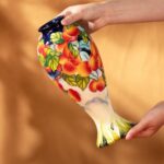 KAMMAK Colored Ceramic Vase, Beautiful Hand-Painted Decorative Vase, Modern Art Porcelain Vase for Flower Mantle Dining Table Centerpiece, Entryway Living Room Wedding...