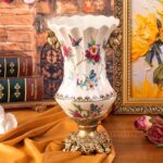 KAMMAK Colored Ceramic Vase, Beautiful Hand-Painted Decorative Vase, Modern Art Porcelain Vase for Flower Mantle Dining Table Centerpiece, Entryway Living Room Wedding...