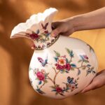 KAMMAK Colored Ceramic Vase, Beautiful Hand-Painted Decorative Vase, Modern Art Porcelain Vase for Flower Mantle Dining Table Centerpiece, Entryway Living Room Wedding...