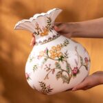 KAMMAK Colored Ceramic Vase, Beautiful Hand-Painted Decorative Vase, Modern Art Porcelain Vase for Flower Mantle Dining Table Centerpiece, Entryway Living Room Wedding...
