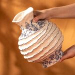 KAMMAK Colored Ceramic Vase, Beautiful Hand-Painted Decorative Vase, Modern Art Porcelain Vase for Flower Mantle Dining Table Centerpiece, Entryway Living Room Wedding...