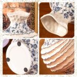 KAMMAK Colored Ceramic Vase, Beautiful Hand-Painted Decorative Vase, Modern Art Porcelain Vase for Flower Mantle Dining Table Centerpiece, Entryway Living Room Wedding...